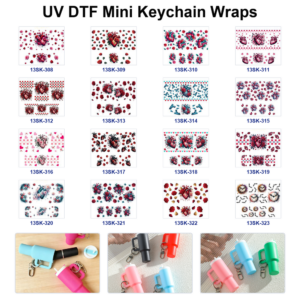 Wholesale 8pcs Gothic Heart Rose Mini Cup Keychain Sticker