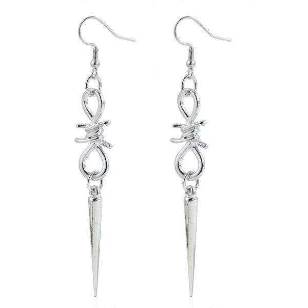 oly-43a6bd09917a6f30a36ef1f9e57ac2d9 Wholesale Y2K Vintage Double Ring Earrings for Women Zinc Alloy Punk Style Fashion Jewelry Accessory