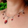 Wholesale Renaissance Gothic Style Red Cross Pendant Necklace Fashion Jewelry Accessory for Boutique Resale