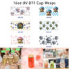 oly-43c1c11651c9c34ed41430052b3e07df Wholesale 5pcs Fantasy Fairy Mushroom House Moon Star Butterfly Floral Crystal Watercolor Mixed Print 16oz Cup UV DTF Wraps