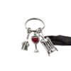 Wholesale Stylish European Style Wine Bottle Keychain Alloy Car Key Accessory