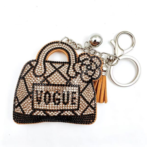 Wholesale Rhinestone Letter Keychain Bag Charm Car Key Accessory Gift