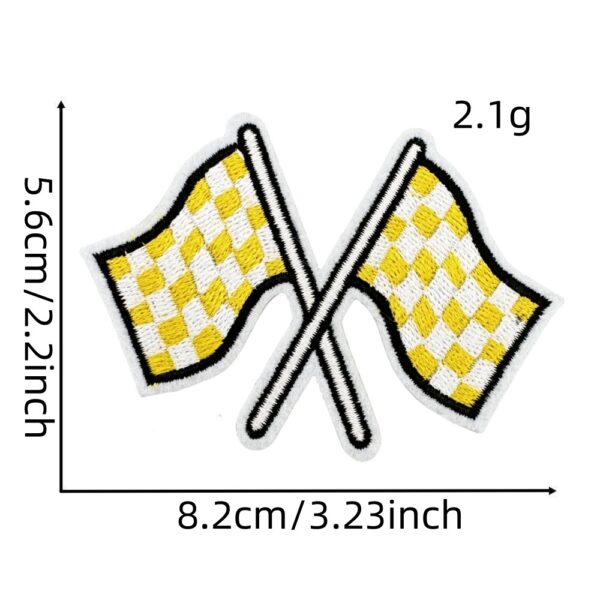 Wholesale Colorful Plaid Embroidered Fabric Patch Decorative Fashion Accessory for Bags Clothing Gift