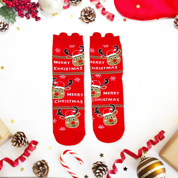 oly-43ed8df292aeeaa006be09f65fccd656 Wholesale Cute Cartoon Christmas Mid Calf Socks for Women Festive Party Everyday Wear