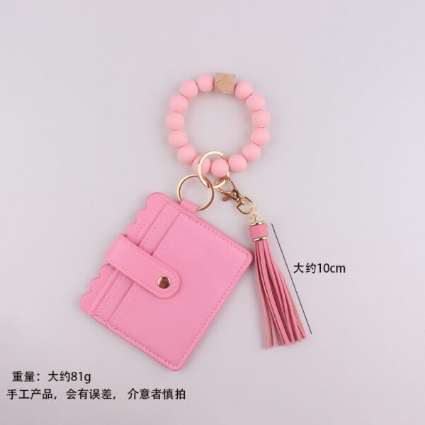 Wholesale Wallet Style Silicone Keychain Bracelet Black Solid Color Holiday Gift Fashion Accessory