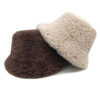 Wholesale Korean Japanese Style Beige Bucket Hat Sun Protection Winter Fashion Accessory Gift for Women