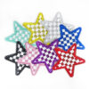 oly-44166f8b556e6603aafa3d9dc2f44521 Wholesale Trendy Five pointed Star Embroidered Patch Glitter Polyester Hot Melt Adhesive 8 Colors DIY Accessory for Shoes Hats Bags