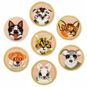 oly-442483daac5b14541d363926eeb8145e Wholesale Decorative Cartoon Animal Embroidery Patches Dog Cat Motif DIY Accessory