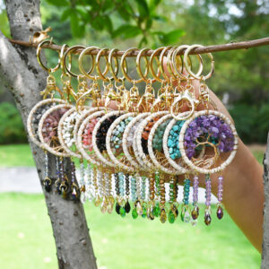 oly-44335d4150640478c19097a1fa295180 Wholesale Natural Style Handmade Dream Catcher Car Keychain Bag Charm Red Crystal Gift Accessory