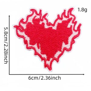 Flame love cloth sticker 3#