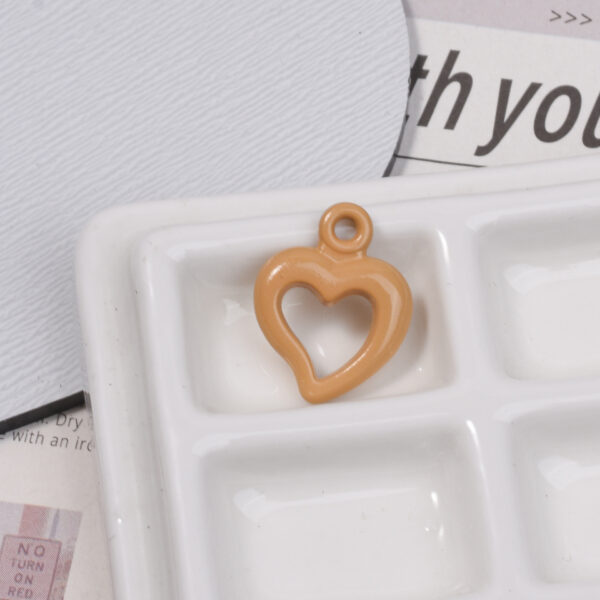 oly-4449218e5b6a5c4e9ac6b351dae09732 Wholesale Acrylic Heart Pendant Beads Mixed Color for DIY Jewelry Making Boutique Accessory