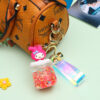 Wholesale Glowing Bubble Bead Liquid Sand Keychain Trendy Car Ornament Decorative Accessory Gift OLY Exclusive