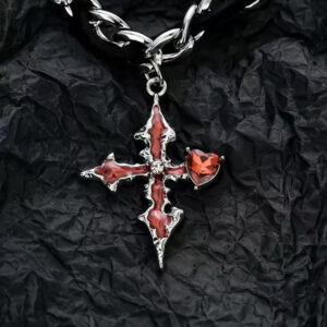 oly-444d61b558ea7039a73a30f1d04e5f72 Wholesale Alloy Cross Pendant Necklace Vintage Gothic Style Fashion Accessory for Women Resale
