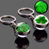 Wholesale Luminous Lucky Clover Keychain Metal St Patrick's Day Gift Boutique Resale