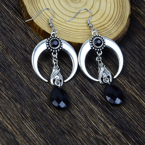 oly-44819b95175266d82962899b591d603c Wholesale Zinc Alloy Bat Moon Pendant Earrings Vampire Bat Moon Design for Halloween Party or Everyday Wear Trendy Jewelry Accessory