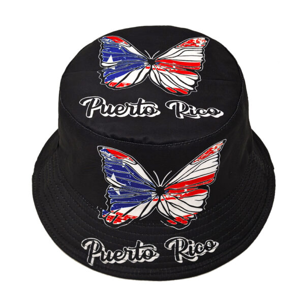 Wholesale Chic Bucket Hat Butterfly Pattern Unisex Sun Protection Hat for Outdoor Travel