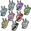 Wholesale Trendy Punk Skeleton Hand Embroidered Patches Set of 9 for Bag Decoration or Resale
