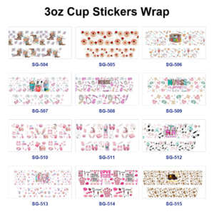 Wholesale 8pcs Kawaii Medical Element 3oz Cup Stickers Wrap
