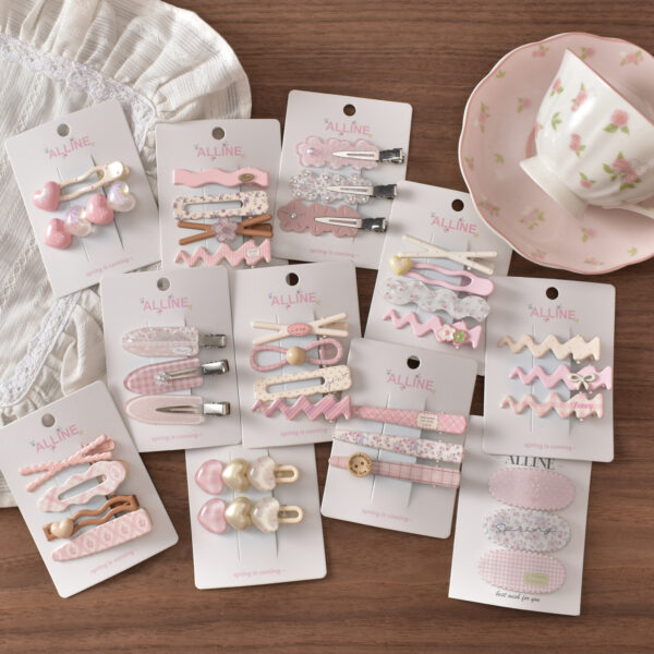 Wholesale Acrylic Floral Hair Clips Cute Spring Design Hair Accessory for Everyday Wear