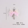 oly-44f71c0373a6422bdc5329ff2d06657d Wholesale Lolita Style Pink Silicone Bag Charm with Heart Lace Bow Fashion Accessory Keychain