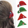 oly-44f780bd57fe43febc6e47b941b34313 Wholesale Acrylic Hair Clip Christmas Santa Design Fashion Hair Accessory for Women