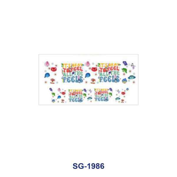 Wholesale 8pcs Butterfly Floral & Letter Graphic Pattern 3oz Cup Stickers Wrap OLY Exclusive