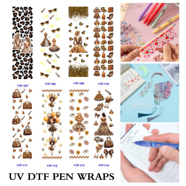 oly-450a6ef56ecf0033d6958dee385c2b26 Wholesale 2/8/16pcs UV DTF Stickers Leopard Print Pen and Bookmark Stickers