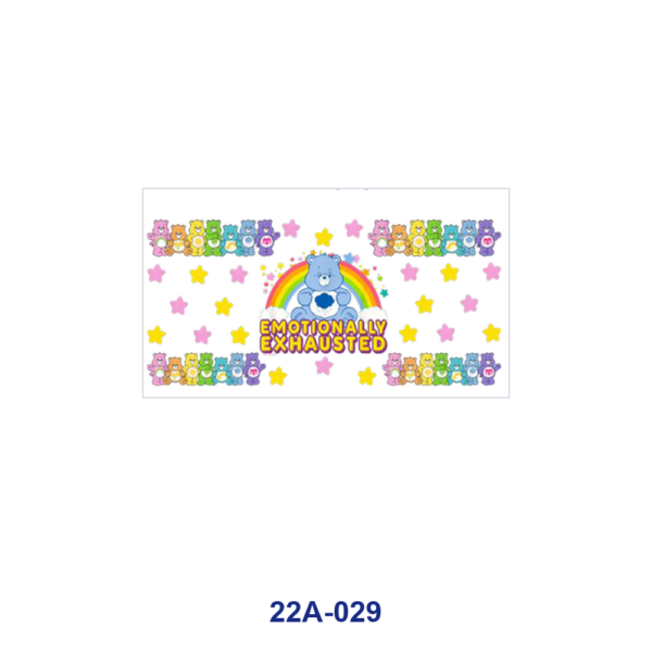 oly-4512eab217937d0f5c88e91bb7371463 Wholesale 5pcs Pastel Rainbow Cartoon Bear Star Heart Cloud Pumpkin Mixed Graphic 16oz Cup UV DTF Wraps OLY Exclusive