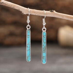 Wholesale Ancient Silver Electroplated Alloy Geometric Earrings Retro Western Style Fashion Accessory