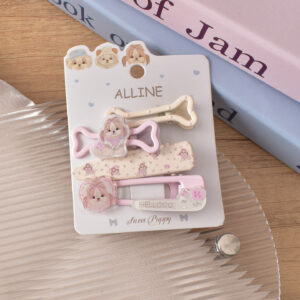 #7 Pink Hollowed-out Bone Puppy - 4pcs