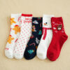 oly-451bd538d607005d1c9a56e613fbf7a0 Wholesale Cartoon Deer Pattern Christmas Socks Mid Calf Tube Socks Fashion Accessory