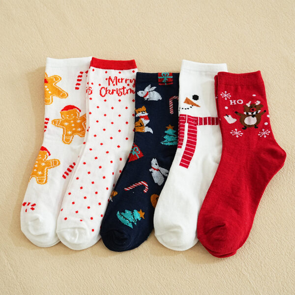 oly-451bd538d607005d1c9a56e613fbf7a0 Wholesale Cartoon Deer Pattern Christmas Socks Mid Calf Tube Socks Fashion Accessory