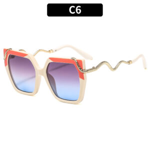C6-beige frame gray blue film
