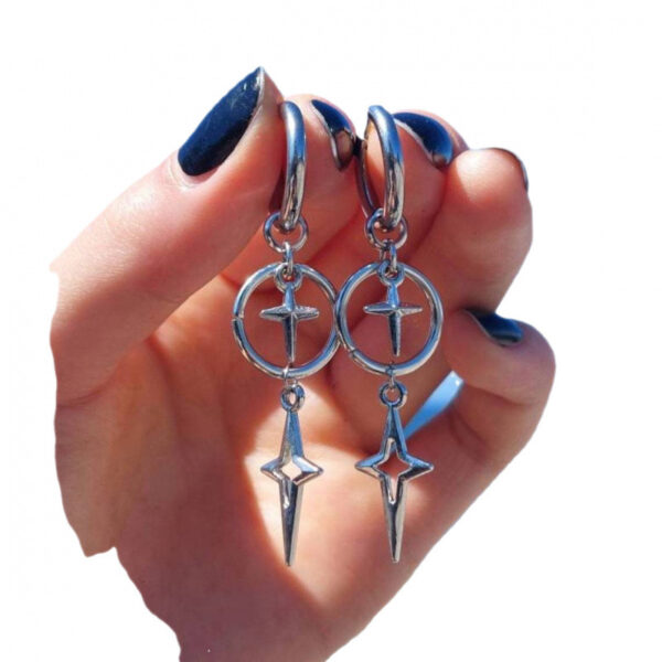 oly-45346ec1d2c29e0fb6ea87c466cb8bdc Wholesale Alloy Cross Star Earrings Y2K Punk Style Fashion Jewelry for Women Party Wear