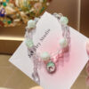 oly-45348274df1b05bd3005884fc883e268 Wholesale Unicorn Milk Cap Two Color Glass Bracelet Fashion Jewelry Accessory Gift for Girls