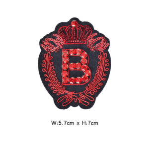Red Diamond Letter Badge