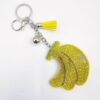 Wholesale Rhinestone Banana Keychain with Tassel Yellow Fruit Design Chic Bag Charm for Wedding Gifts