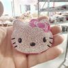 Wholesale Cute Rhinestone Cat Hair Clip Keychain Pink Anime Style Fashion Accessory for Wedding Gifts