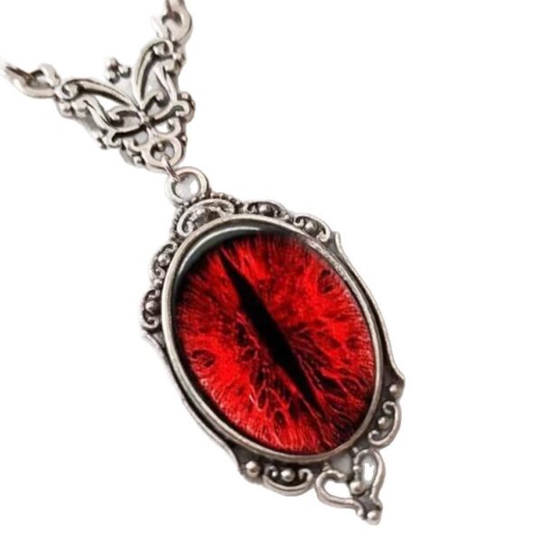 Wholesale Vintage Red Quartz Pendant Necklace Silver Plated Fashion Accessory Boutique Gift