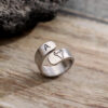 Wholesale Vintage Letter A Alloy Open Ring, Simple Alphabet Print, Jewelry Accessory for Boutique Resale