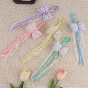 oly-45742e1a16cd9d0dea485aeda1a76f7a Wholesale Pearl Bow Keychain Lolita Style Pink Beaded Charm for Bag Phone or Car Key Resale Gift