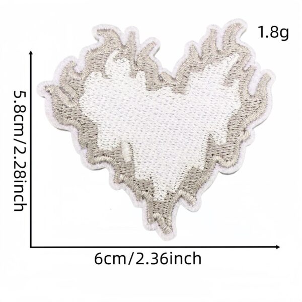 oly-45bd5e4a3bfc7c79252aeb8e7bb166d4 Wholesale Flame Heart Embroidered Patches - 16 Piece Decorative Accent Set for Clothing and Bag DIY