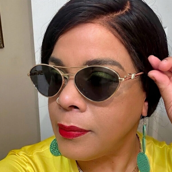 Wholesale Metal Gold Frame Double Beam Retro Cat Eye Sunglasses UV400 for Men Women
