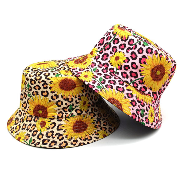 oly-45c2bc86afad707b606d1abebfaf817b Wholesale Reversible Sunflower Print Bucket Hat Sun Protection Fashion Accessory for Daily Wear