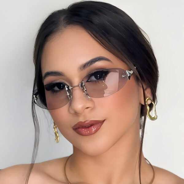 Wholesale Stylish Y2K Retro Star Sunglasses Black Frame Grey Lens UV400 Fashion Resale Accessory