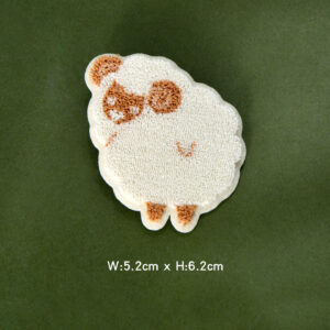 Brown toothbrush embroidered sheep