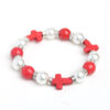 oly-45de11ce37a2531fa93390f13b0bd4f2 Wholesale Cross Bracelet Turquoise Glitter Pearl Unisex Everyday Wear Fashion Accessory