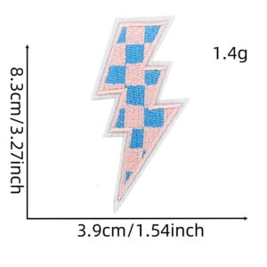 Plaid lightning cloth sticker 8#