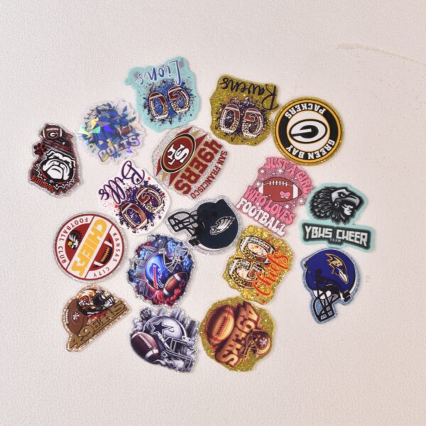 oly-4617bbe59933f3c2499558c849ba11d6 Wholesale Random Different Styles 20pcs 30pcs Ball Team Series Acrylic Flat Backs