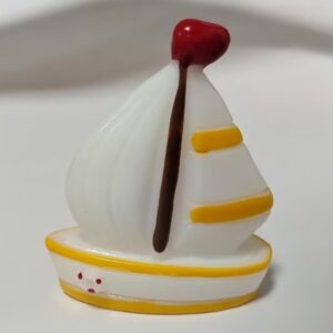Milky white yellow sailboat / Seaside series